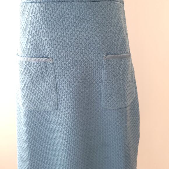 Boden Quilted Sheath Dress Blue Sleeveless Retro Wh895 Women 6L - Picture 6 of 15